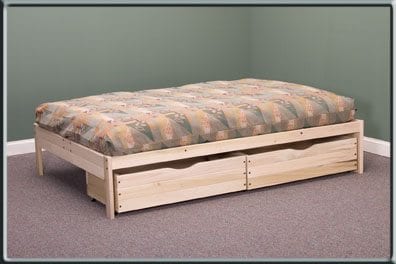 Nomad bed with drawers
